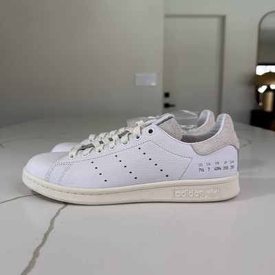 Adidas Stan Smith Size Tag Crystal White Shoes Sz 7.5 Men s/9 Women s (FY0040)
