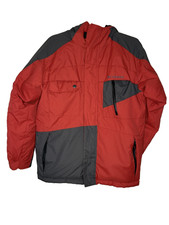 Columbia Youth 14/16 Winter Jacket Red Gray Omni-Shield Insulated Coat Boys Girl