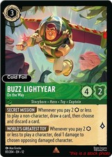 Buzz Lightyear - On the Way Lorcana TCG 12 - 85/204 Cold Foil