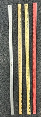 vintage wooden advertising yard sticks  And Folding Klick Ad Yard Stick