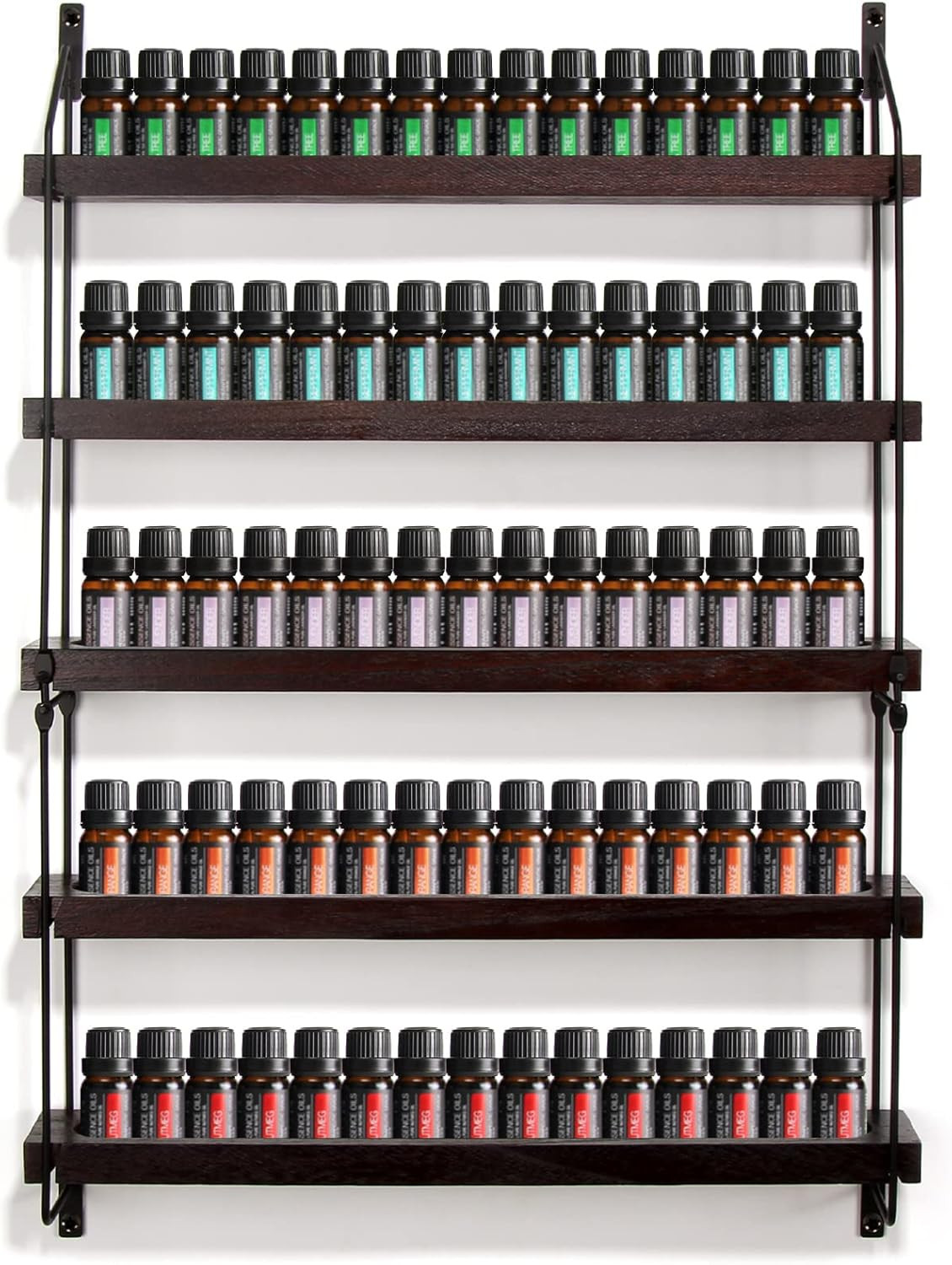 Storage Shelf Wall Mounted Wooden Essential Oil Collection D