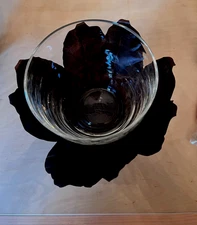 Jan Barboglio Large  Iron & Glass Lotus Candle holder 2 available $150 Each