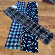 3 Pair Boys Old Navy Soft Flannel Pajama Bottoms 10