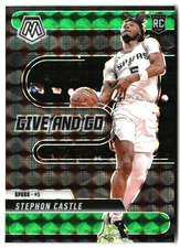 Stephon Castle 2024-25 Panini Mosaic #6 Give and Go Mosaic Green Spurs
