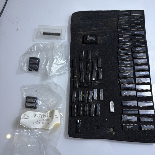 Texas Instruments First Chip Vintage Integrated Circuit Chip Lot Texas Instruments Toshiba Motorola ...