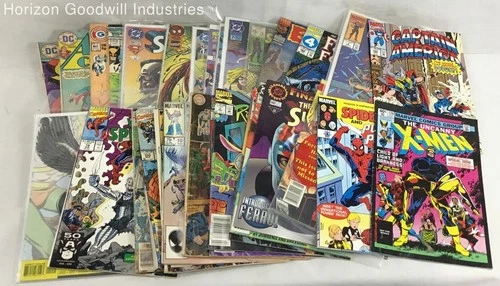 Vintage 30pc Comic Books Lot: Marvel & DC Spiderman Fantastic Four X-Men & More!