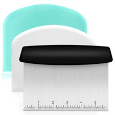Bench Scraper, Premium Stainless Steel Dough Scraper with 2 PCS Flexible Bowl...