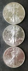 Lot of Three 2013 $1 American Silver Eagle Dollars