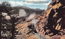 Railroad Train Tunnel Gibraltar Cliffs South Boulder Canyon Vtg Postcard C20