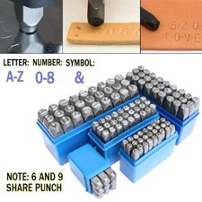 Letter Number Punch Set Metal Wood Leather Steel Stamps 0-9 and / or A-Z, 