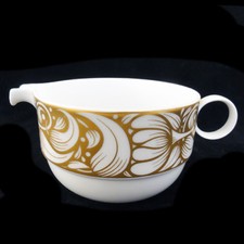 GOLDEN BLOOM by Rosenthal Duo Shape Gravy Boat 6.5" NEW NEVER USED Made Germany