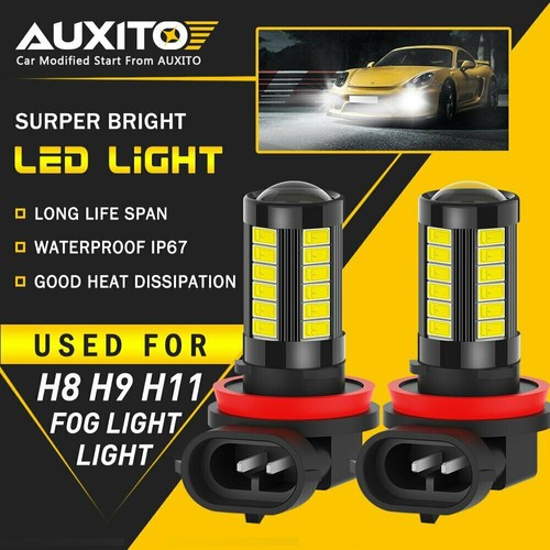AUXITO H8 H9 H11 LED Headlight 6500K High Low Beam Bulb Conversion Kit Fog Light - Picture 76 of 125