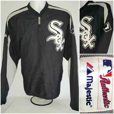 Chicago White Sox MLB Men's Majestic 1/4 Zip Black Jacket