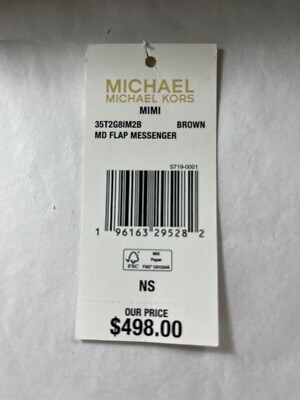 Michael Kors MIMI Medium leather MK Signature LOGO Flap Messenger
