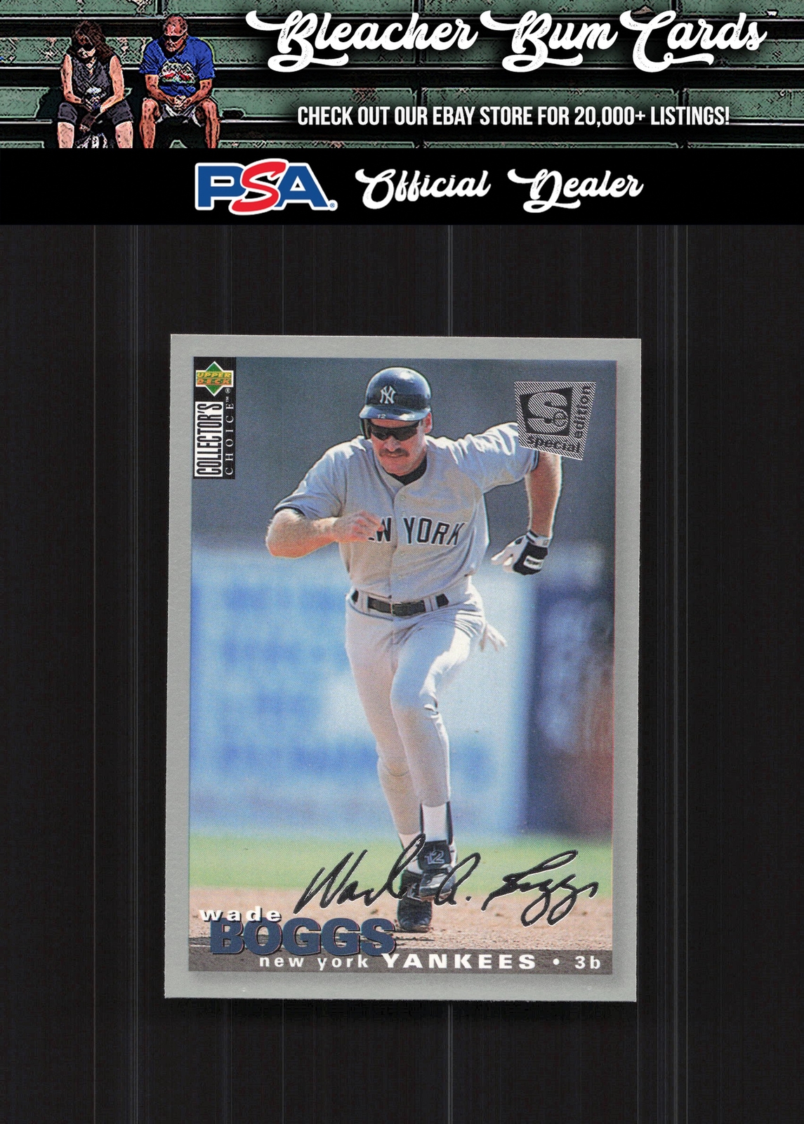 1995 Collector's Choice SE 245 Wade Boggs Silver Signature