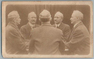 1910 Schminken Fotomontage Multigraph Spiegeleffekt Foto Trick RPPC Kuriosität