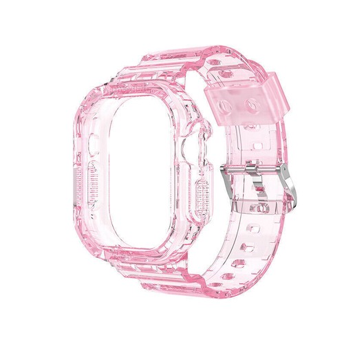 For Apple Watch Series Ultra 49MM TPU Clear Sport Band Strap + Bumper Case Cover - Picture 21 of 28