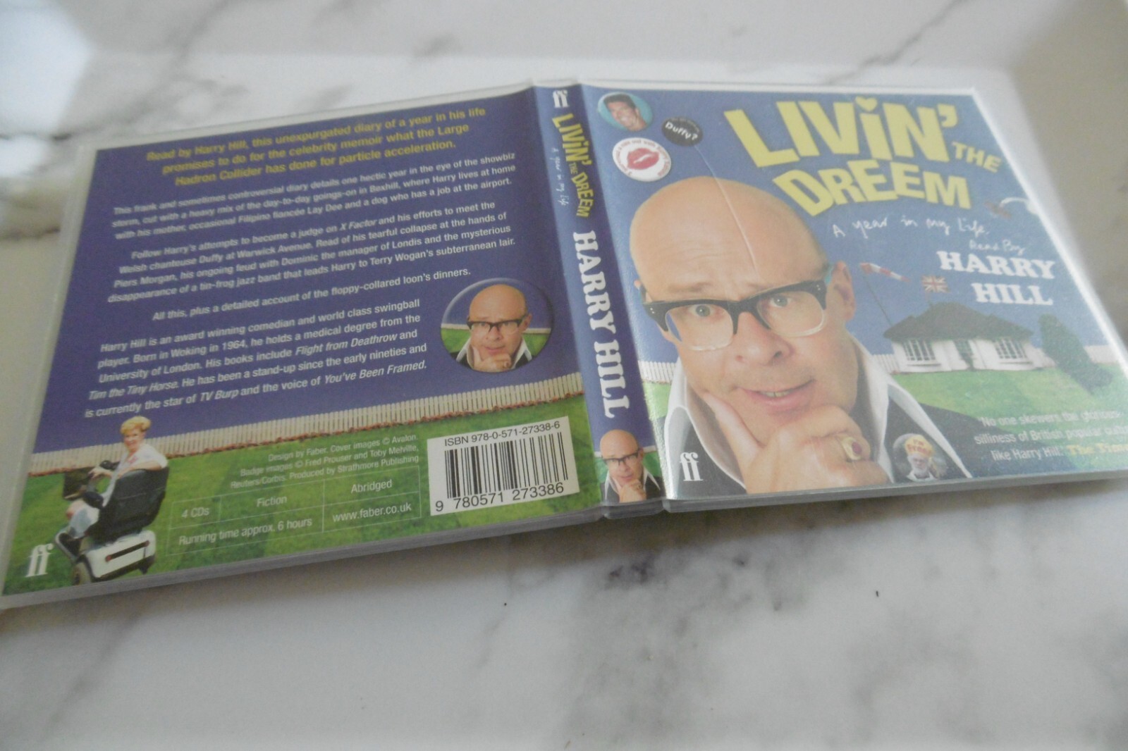 LIVIN' THE DREEM A YEAR IN MY LIFE HARRY HILL 4 CD 2010 AUDIOBOOK 6 HOURS HUMOUR