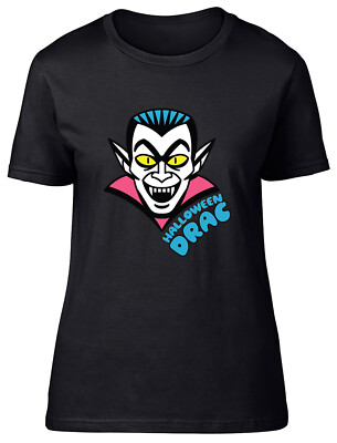 Halloween Dracula Damen T-Shirt Grusel Vampir Sarg Kostüm Damen Geschenk Tee