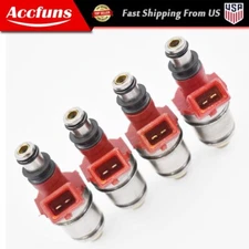 Fit For 1990-1995 Nissan Pickup D21 2.4L I4 Fuel Injectors 16600-86G00 Set (4)
