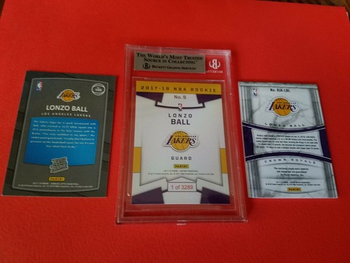 CARTA MAGLIA LONZO BALL Autografo ROOKIE + RC BGS istantanea nuova di zecca 9 + valutazione ottica rc - Foto 2 di 10