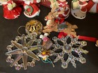 Vintage Christmas Ornaments Santa Flickering Snowman Reindeer Tree  Lot of 15 — photo 5