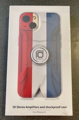 Redroad 3D Stereo Amplifier and Shockproof Case For iPhone 13 Pro Max  (4-8)