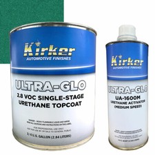 34 Gal Kirker Ultra-glo Car Paint Brgt Calypso Green Met Ua-31267 Med Activator
