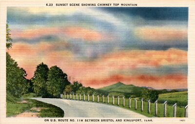CHIMNEY TOP MOUNTAIN, U.S. ROUTE NO. 11W, BR Postcard
