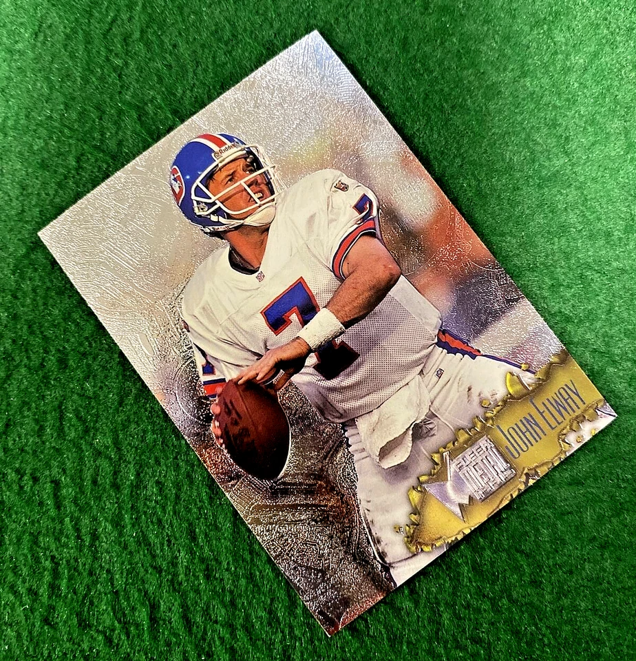 1996 Fleer Metal #35 SSP Foil John Elway Denver Broncos NFL - Image 2 of 3