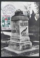 CARTE PREMIER JOUR 1976 TIMBRE VOIE SACRÉE VERDUN TIMBRE N° 1883