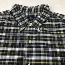Ralph Lauren Button Up Shirt Men s XL Green Plaid Long Sleeve