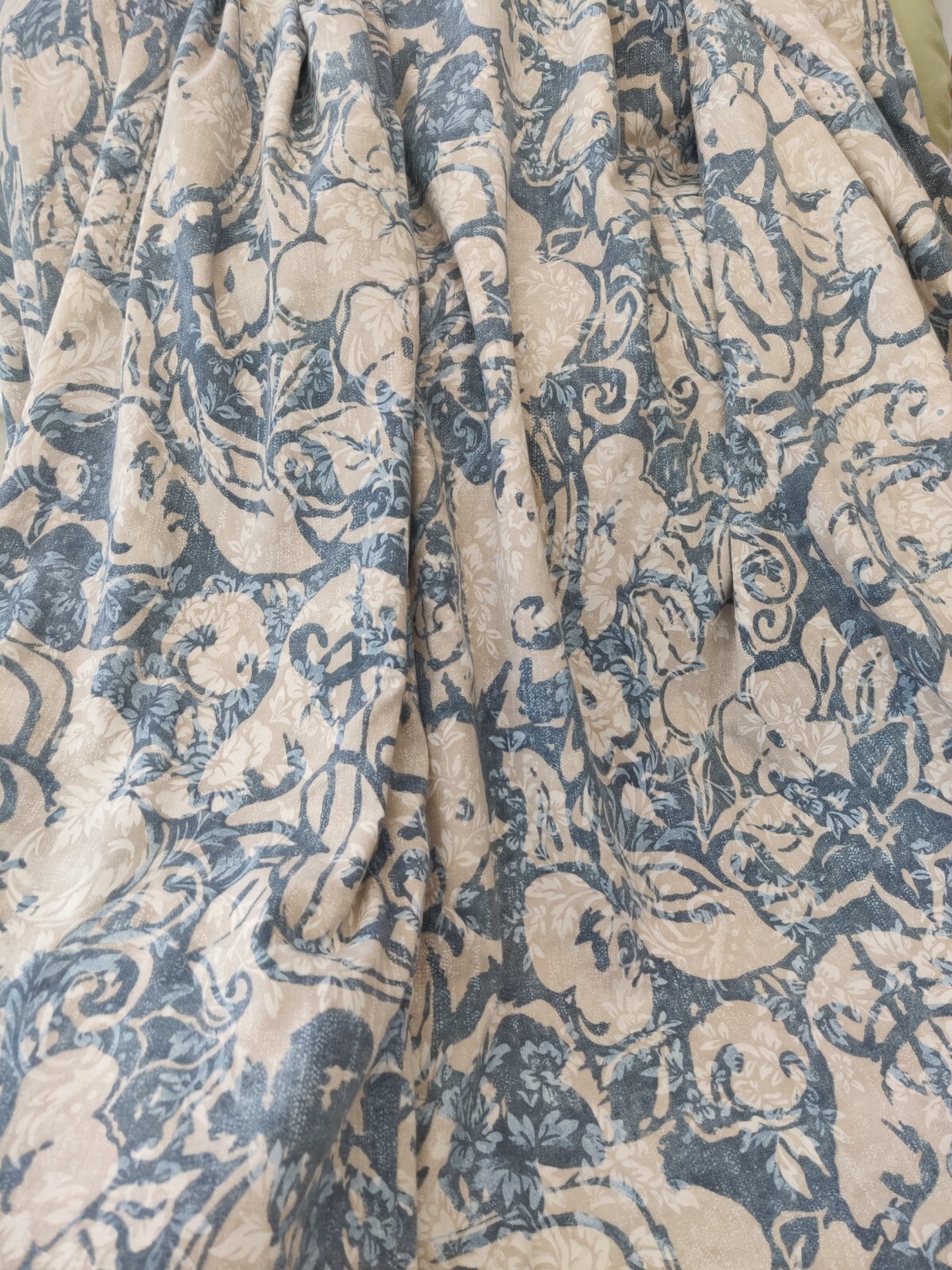 Lovely Quality Contemporary Medium Weight Wide And Long Blue Curtains