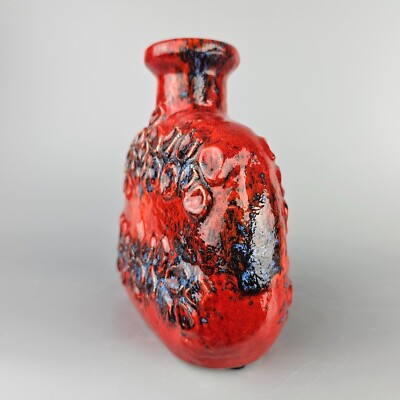 Vintage West German Fat Lava vase by Dumler & Breiden. Number 612