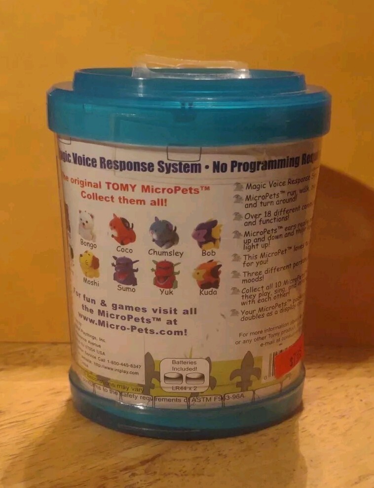 2002 Tomy Micropets Voice Activated Collectible Toy 18 Commands