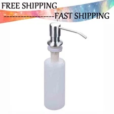 ❤360° Sink Soap Dispenser Stainless Steel Kitchen Hands Liquid Pump with Bottle
