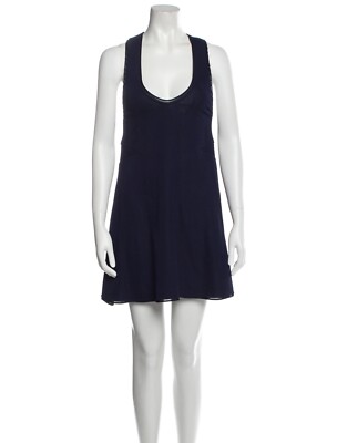 Calvin Klein Collection Marine Blue Cully Heavy Knit Leather Trim Mini Dress L | eBay Calvin Klein Collection Marine Blue Cully Heavy Knit Leather Trim Mini Dress L | eBay
