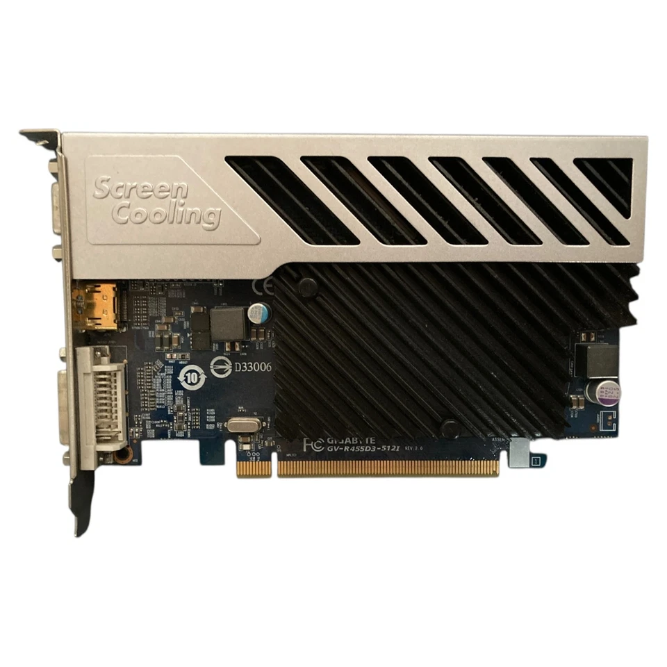 Gigabyte GV-R455D3-512I Radeon HD 4550 512MB DDR3 PCIe x16 GPU HDMI DVI VGA - Image 2 of 4