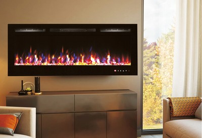 New 50 128cm Black Built In Recessed Wall Mounted Electric