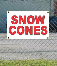 2x3 SNOW CONES Red White Banner Sign NEW Discount Size Price FREE SHIP