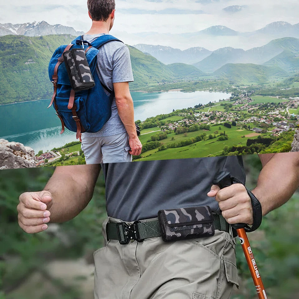 Gray Horizontal Camo Pattern Belt Clip Holster For iPhone 16 Pro Max / 16 Pro - Image 2 of 4