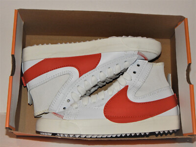 Nike Blazer Mid '77 Jumbo Men's Shoes DH7690-100 Size 9.5 White / Mantra Orange
