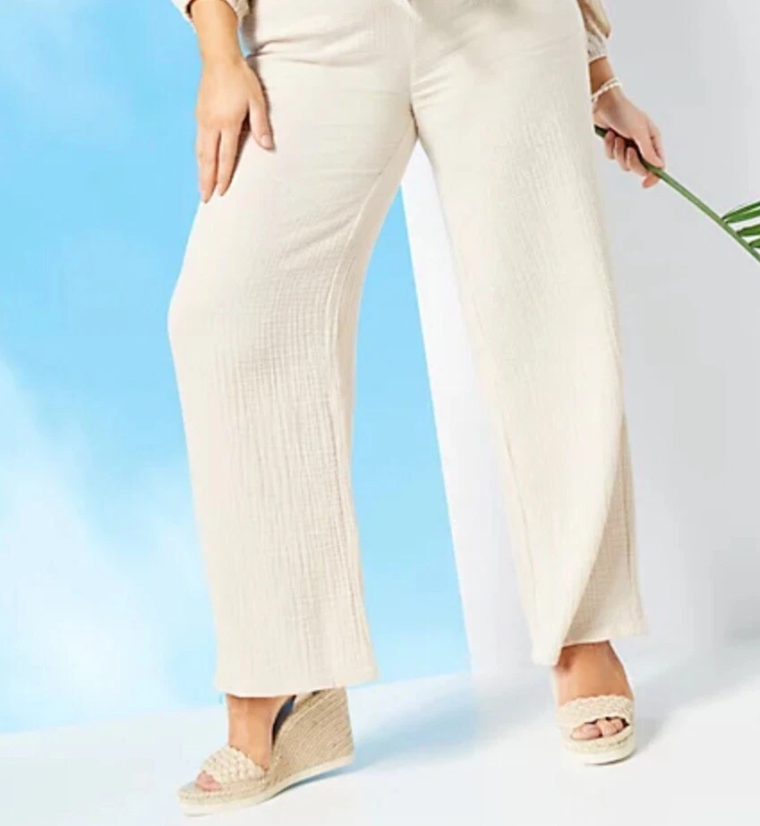 Petite gauze pants top