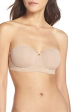 NATORI 774070 Truly Smooth Strapless Underwire Contour Bra NUDE size 34 DDD (F)
