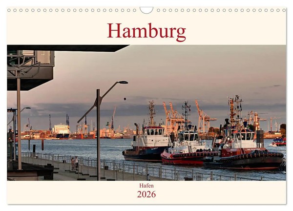 Hamburg Hafen (Wandkalender 2026 DIN A3 Quer), Calvendo Monatskalender Pompsch-image