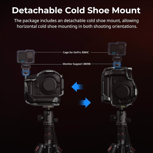 SmallRig Camera Cage for Canon R1 Camera with Detachable Cold Shoe Mount - Picture 5 of 9