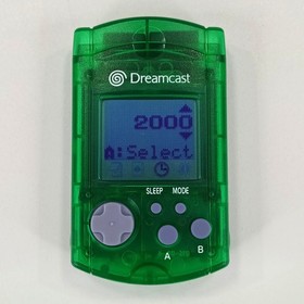 Sega Dreamcast Visual Memory Unit Green HKT-7000 With Original Box Tested READ