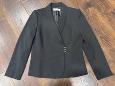 Tahari Arthur S Levine Black Womans Jacket SZ 10 Z87