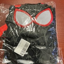 Spider-Man Full Face Fabric Mask Hood w/ Mesh Eyes, Adjustable suit One Size