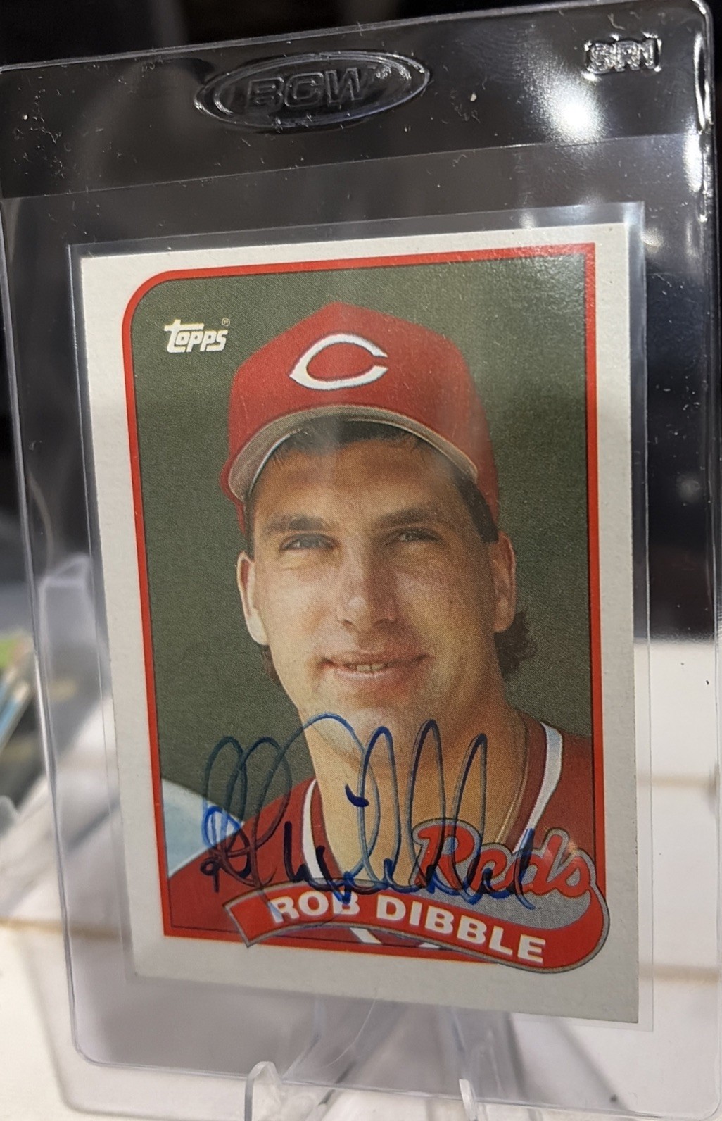 1989 Topps - Rob Dibble #264 AUTO AUTOGRAPHED SIGNED CINCINNATI REDS